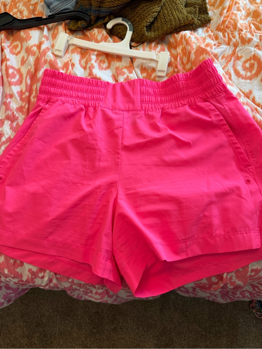 Old Navy Hot Pink Athletic Shorts with Elastic Waist